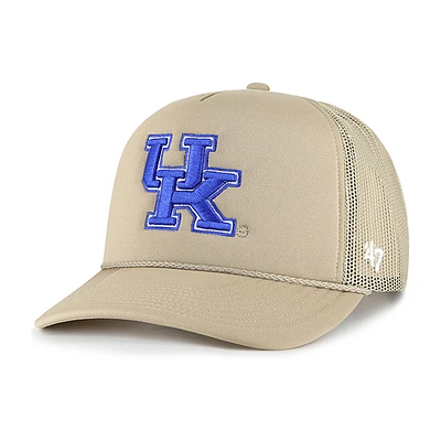 Men's '47 Khaki Kentucky Wildcats Foam Front Mesh Trucker Snapback Hat