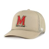 Men's '47 Khaki Maryland Terrapins Foam Front Mesh Trucker Snapback Hat