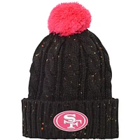 Youth Black San Francisco 49ers Nep Yarn Cuffed Knit Hat with Pom