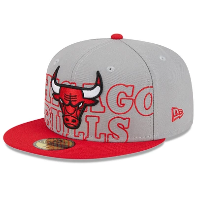 Men's New Era  Gray/Red Chicago Bulls 2023 NBA Draft Two-Tone 59FIFTY Fitted Hat