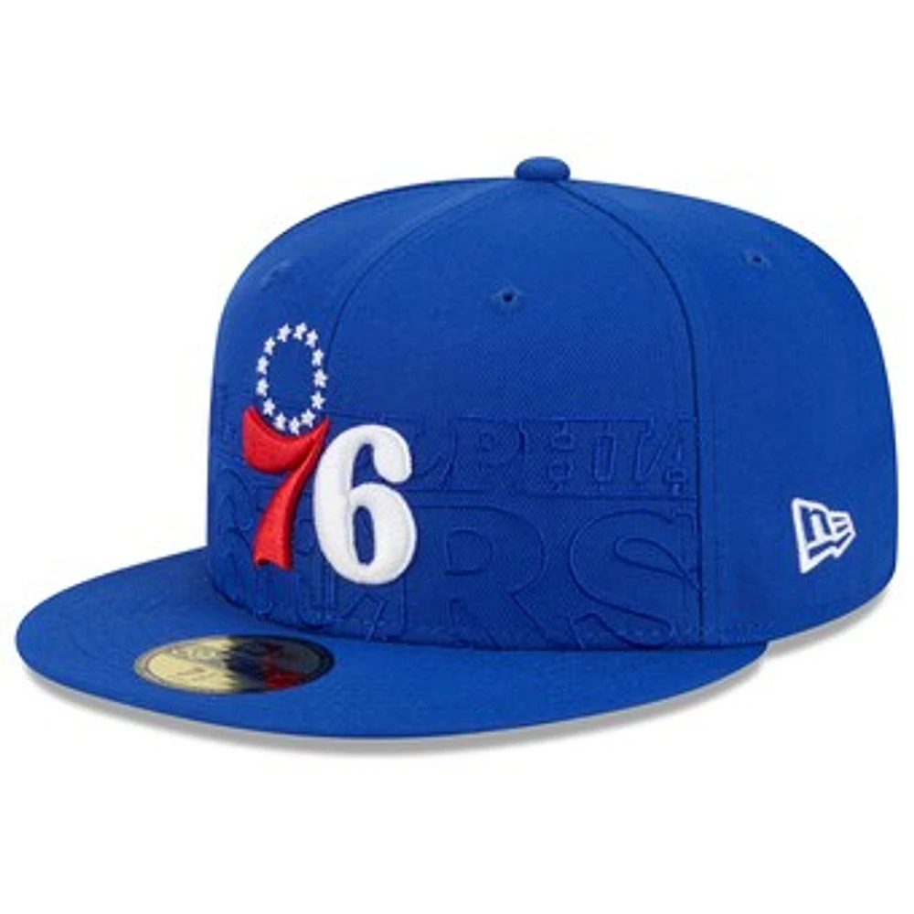 Men's New Era Royal Philadelphia 76ers NBA Draft 59FIFTY Fitted Hat