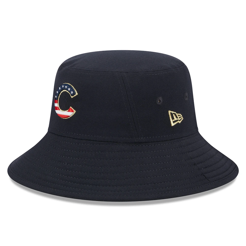 Men's New Era  Navy Chicago Cubs 2023 Fourth of July Bucket Hat