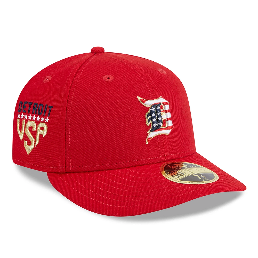 Men's New Era  Red Detroit Tigers 2023 Fourth of July Low Profile 59FIFTY Fitted Hat