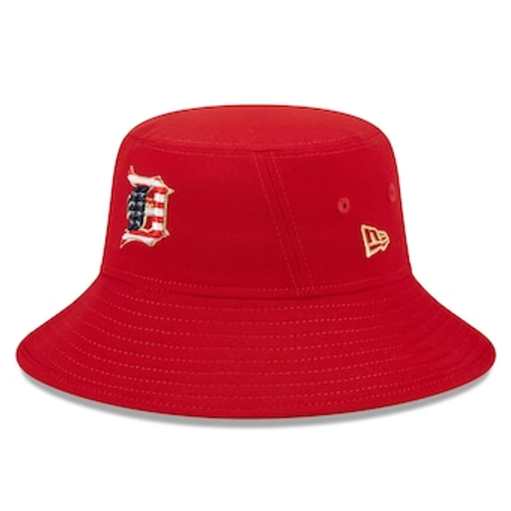 Men's New Era  Red Detroit Tigers 2023 Fourth of July Bucket Hat