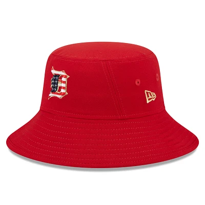 Men's New Era  Red Detroit Tigers 2023 Fourth of July Bucket Hat