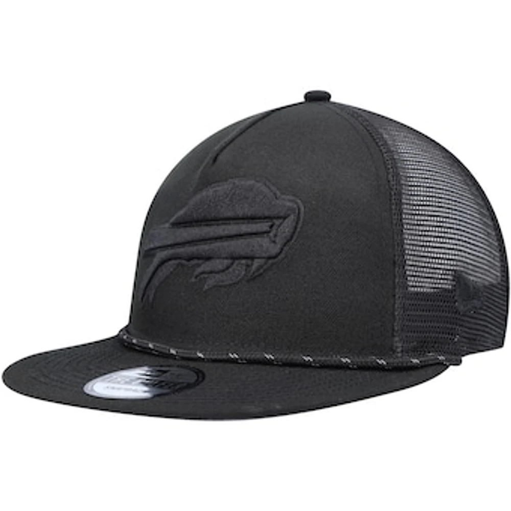 Men's New Era Black Buffalo Bills Illumination Golfer Snapback Trucker Hat