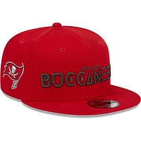 Men's New Era Red Tampa Bay Buccaneers Word 9FIFTY Snapback Hat