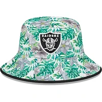 Men's New Era  White Las Vegas Raiders Botanical Bucket Hat