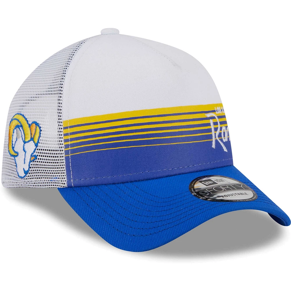 Men's New Era Royal Los Angeles Rams Horizon A-Frame 9FORTY Snapback Hat