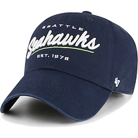 Women's '47 College Navy Seattle Seahawks Sidney Clean Up Adjustable Hat