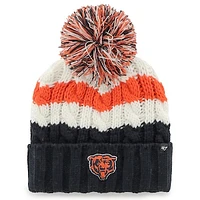 Women's '47 White Chicago Bears Ashfield Cuffed Knit Hat with Pom