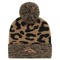 Women's '47 Brown Denver Broncos Rosette Cuffed Knit Hat with Pom