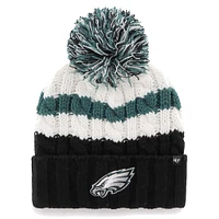 Women's '47 White Philadelphia Eagles Ashfield Cuffed Knit Hat with Pom