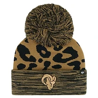 Women's '47  Brown Los Angeles Rams Rosette Cuffed Knit Hat with Pom