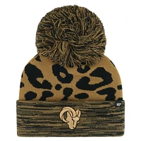 Women's '47  Brown Los Angeles Rams Rosette Cuffed Knit Hat with Pom