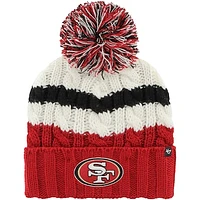 Women's '47 White San Francisco 49ers Ashfield Cuffed Knit Hat with Pom