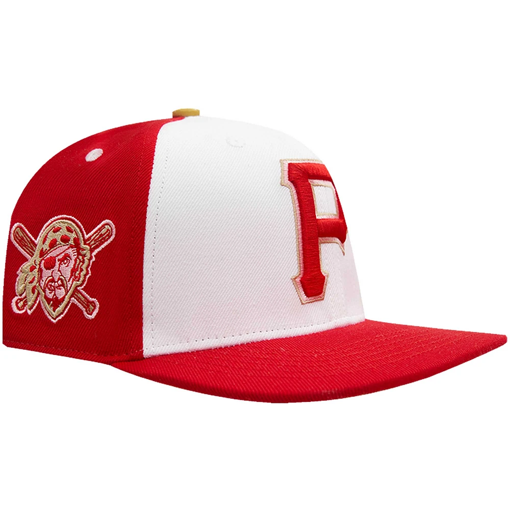 Men's Pro Standard White/Red Pittsburgh Pirates Strawberry Ice Cream Drip Snapback Hat