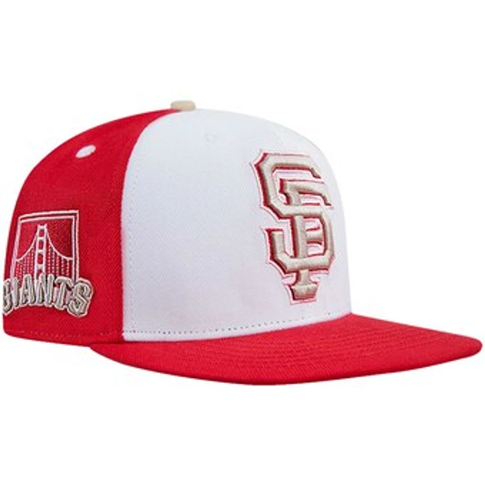 Men's Pro Standard  White/Red San Francisco Giants Strawberry Ice Cream Drip Snapback Hat