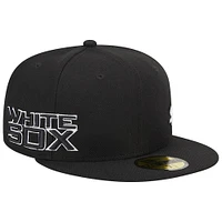 Men's New Era Black Chicago White Sox Jersey 59FIFTY Fitted Hat