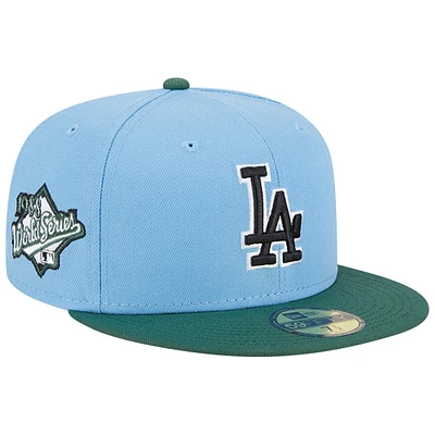 Men's New Era  Sky Blue/Cilantro Los Angeles Dodgers 1988 World Series 59FIFTY Fitted Hat