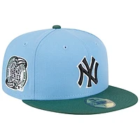 Men's New Era  Sky Blue/Cilantro York Yankees 2000 Subway Series 59FIFTY Fitted Hat