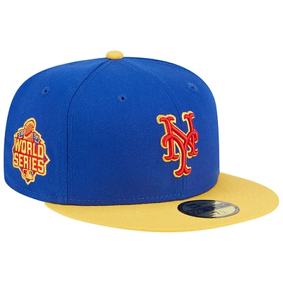 Men's New Era  Royal/Yellow New York Mets Empire 59FIFTY Fitted Hat