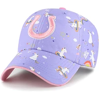 Girls Preschool '47 Lavender Indianapolis Colts Unicorn Clean Up Adjustable Hat