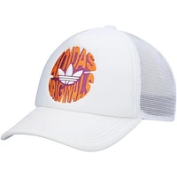 Men's adidas Originals White Spiral Trucker Snapback Hat