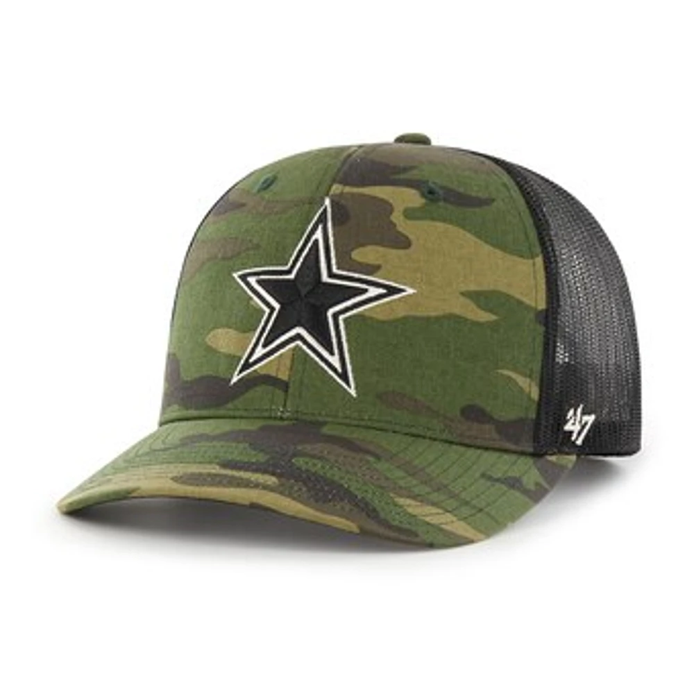 Men's '47 Camo Dallas Cowboys Trucker Adjustable Hat