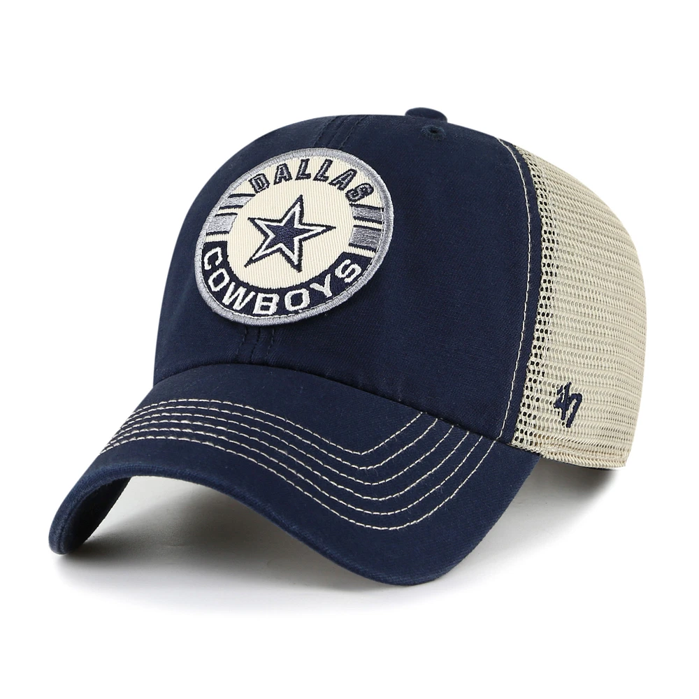 Men's '47 Navy/Natural Dallas Cowboys Notch Trucker Clean Up Adjustable Hat