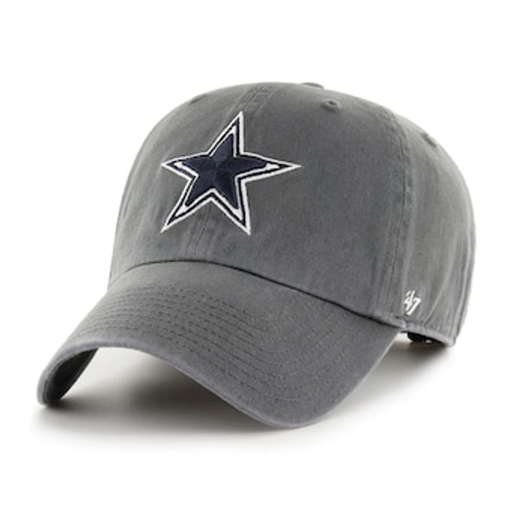 Men's '47 Charcoal Dallas Cowboys Clean Up Adjustable Hat