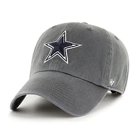 Men's '47 Charcoal Dallas Cowboys Clean Up Adjustable Hat