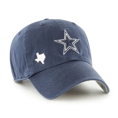 Women's '47 Navy Dallas Cowboys Confetti Icon Clean Up Adjustable Hat