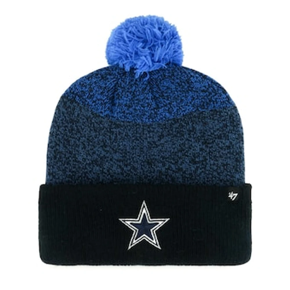 Men's '47 Navy Dallas Cowboys Dark Freeze Cuffed Knit Hat with Pom