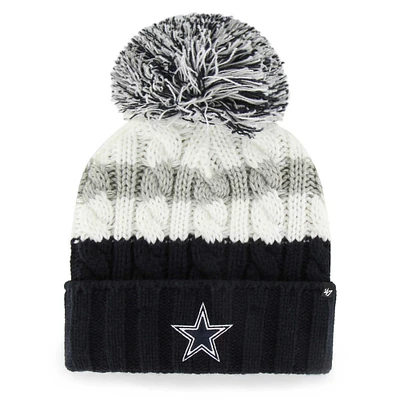 Women's '47 White Dallas Cowboys Ashfield Cuffed Knit Hat with Pom