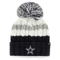 Women's '47 White Dallas Cowboys Ashfield Cuffed Knit Hat with Pom