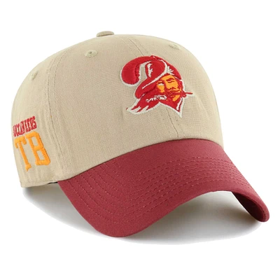 Men's '47 Khaki/Red Tampa Bay Buccaneers Ashford Clean Up Adjustable Hat