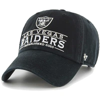 Men's '47 Black Las Vegas Raiders Vernon Clean Up Adjustable Hat