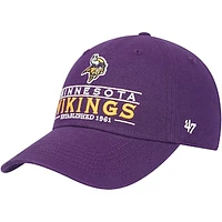 Men's '47 Purple Minnesota Vikings Vernon Clean Up Adjustable Hat