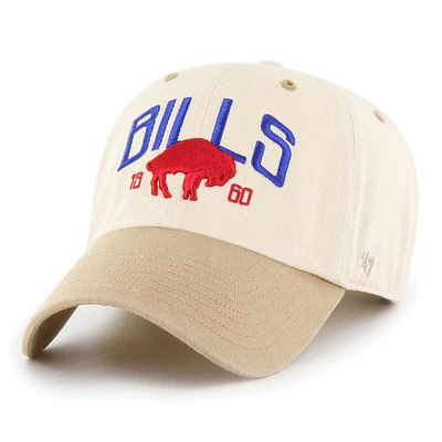 Men's '47 Natural/Tan Buffalo Bills Sierra Clean Up Adjustable Hat