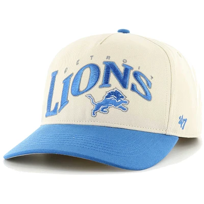 Men's '47 Khaki/Blue Detroit Lions Wave Hitch Adjustable Hat