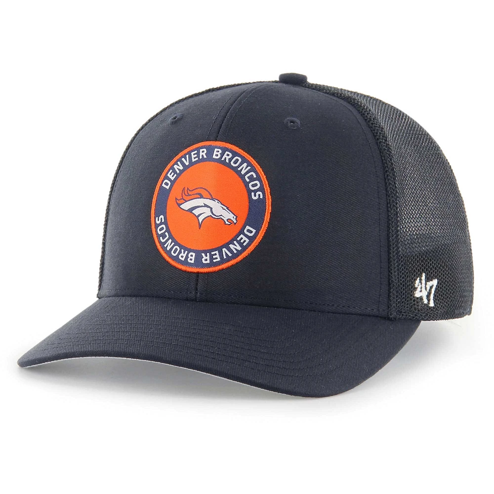 Men's '47 Navy Denver Broncos Unveil Flex Hat