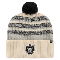 Men's '47  Natural Las Vegas Raiders  Tavern Cuffed Knit Hat with Pom