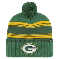 Men's '47 Green Green Bay Packers Fadeout Cuffed Knit Hat with Pom