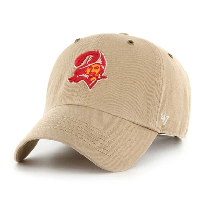 Men's '47 Khaki Tampa Bay Buccaneers Overton Clean Up Adjustable Hat