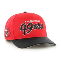 Men's '47 Scarlet/Black San Francisco 49ers Crosstown Two-Tone Hitch Adjustable Hat