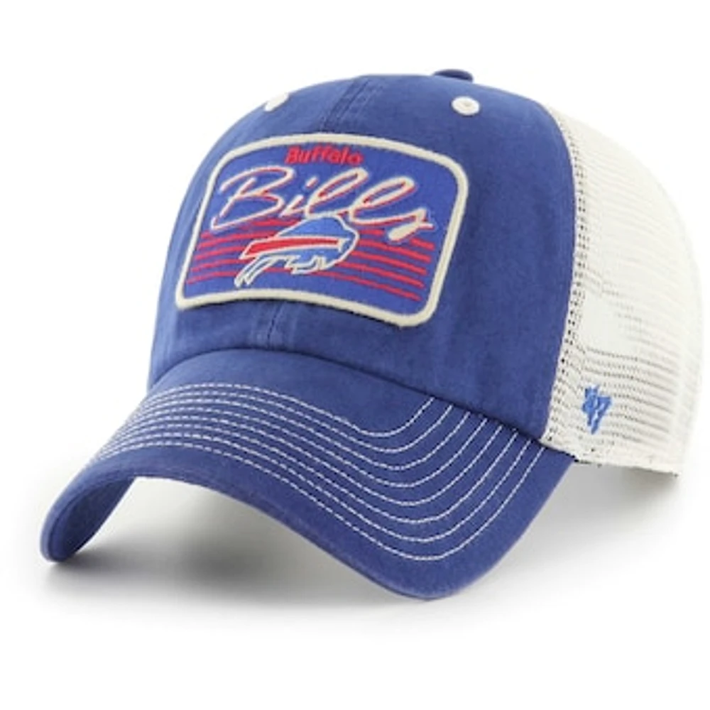 Men's '47 Royal/Natural Buffalo Bills  Five Point Trucker Clean Up Adjustable Hat