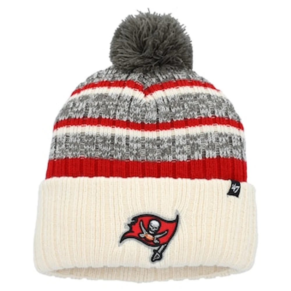 Men's '47  Natural Tampa Bay Buccaneers  Tavern Cuffed Knit Hat with Pom