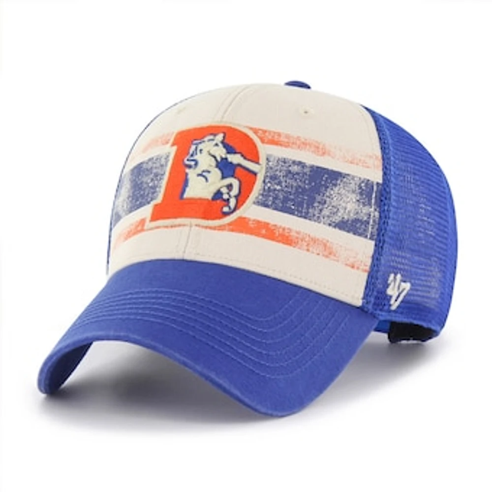 Men's '47 Cream Denver Broncos Breakout MVP Trucker Adjustable Hat