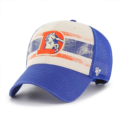 Men's '47 Cream Denver Broncos Breakout MVP Trucker Adjustable Hat